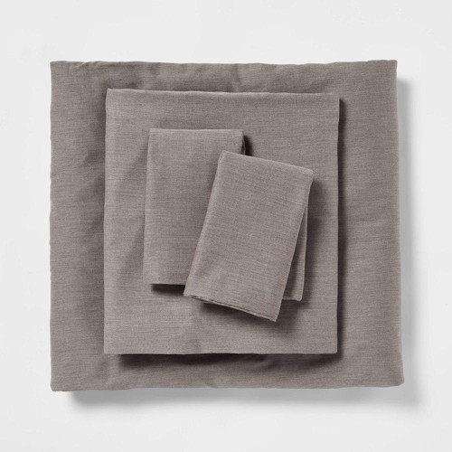 Cotton blend sateen sheet set - blend,