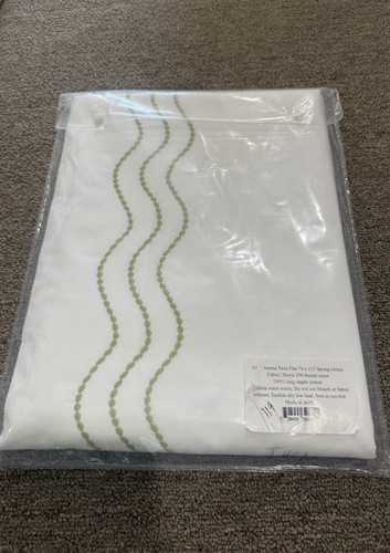 Matouk serena twin flat sheet - flat,